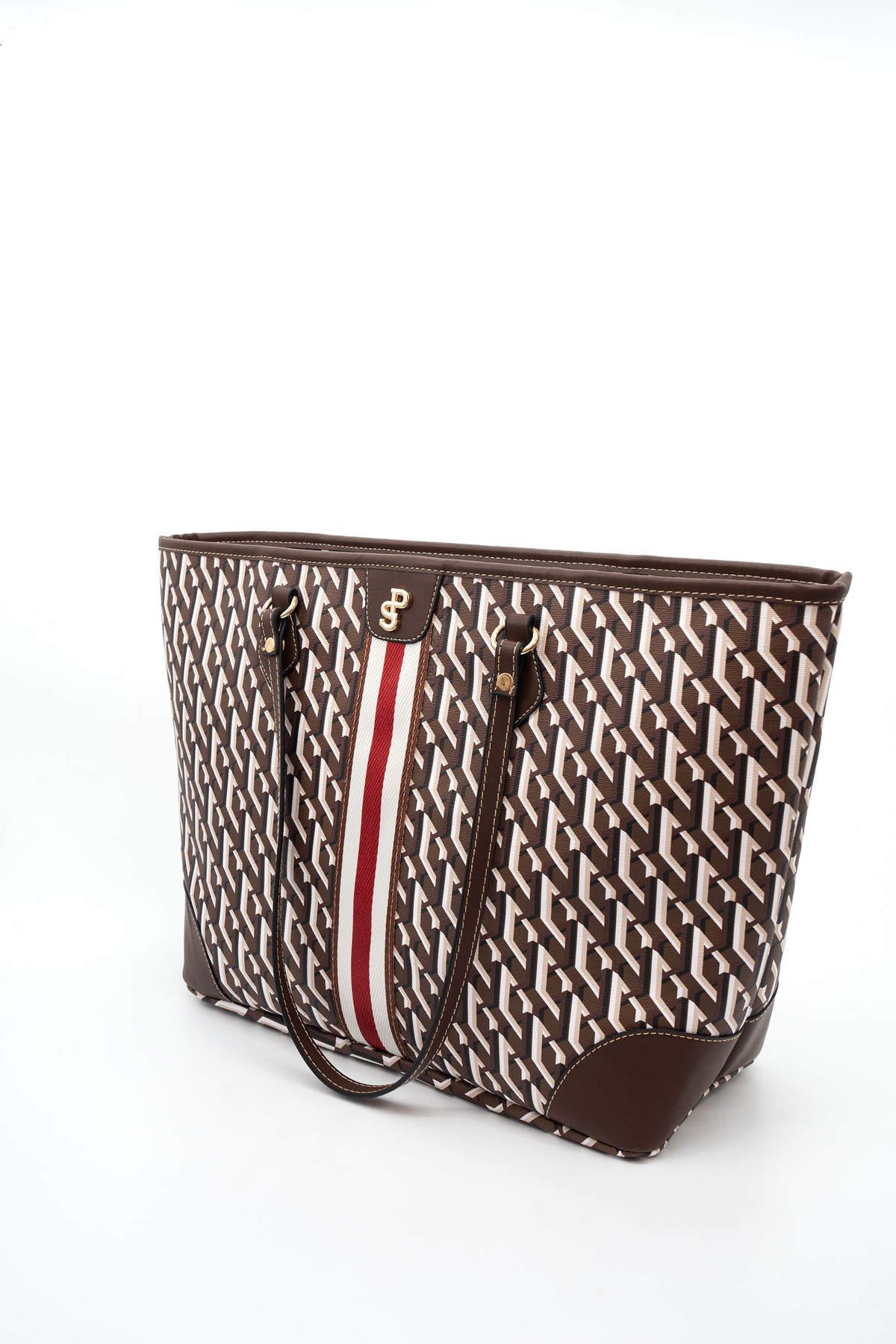 Silver & Polo Kahve  SP1169 Kadın Omuz Shopper Çanta