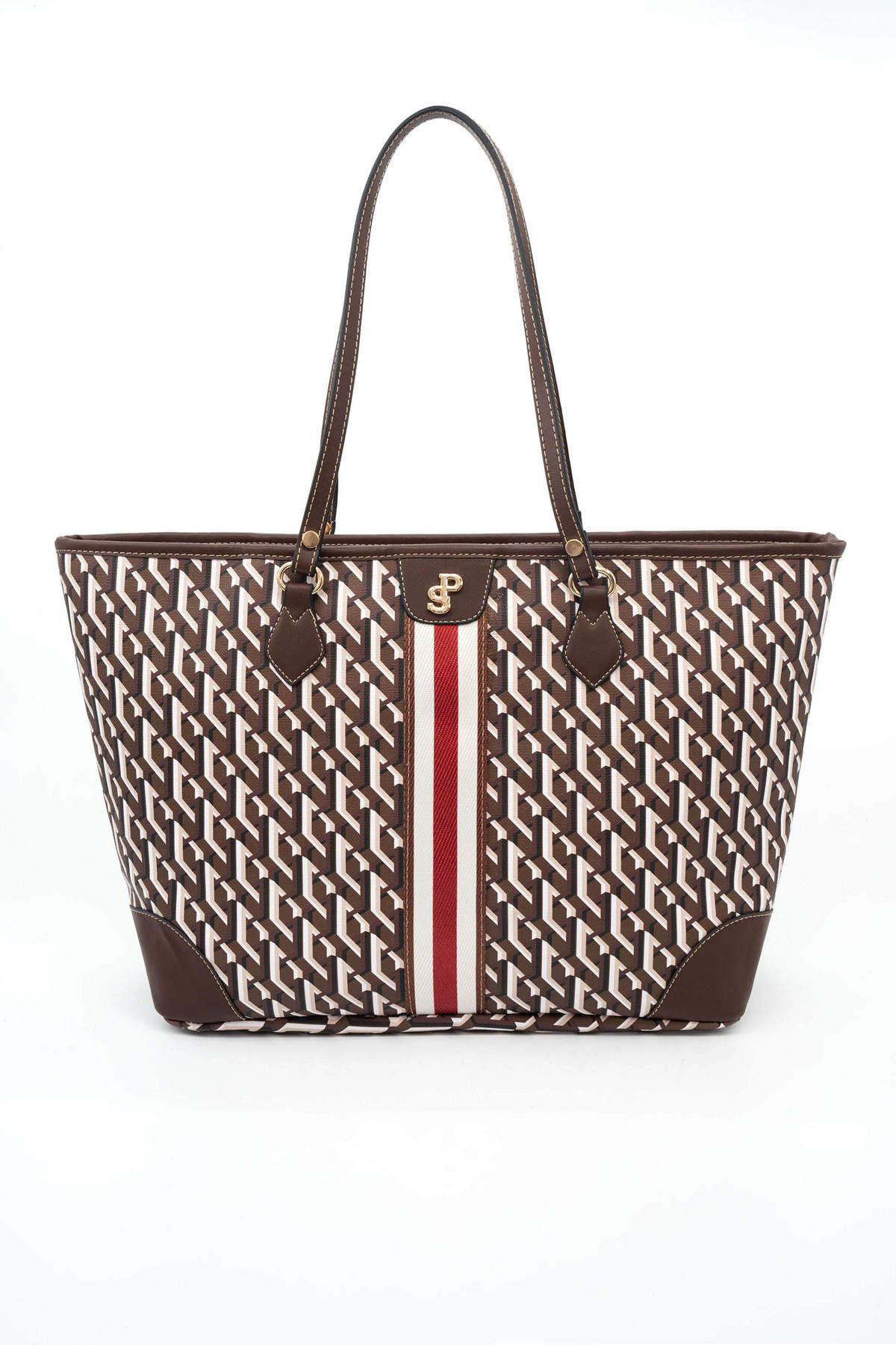 Silver & Polo Kahve  SP1169 Kadın Omuz Shopper Çanta