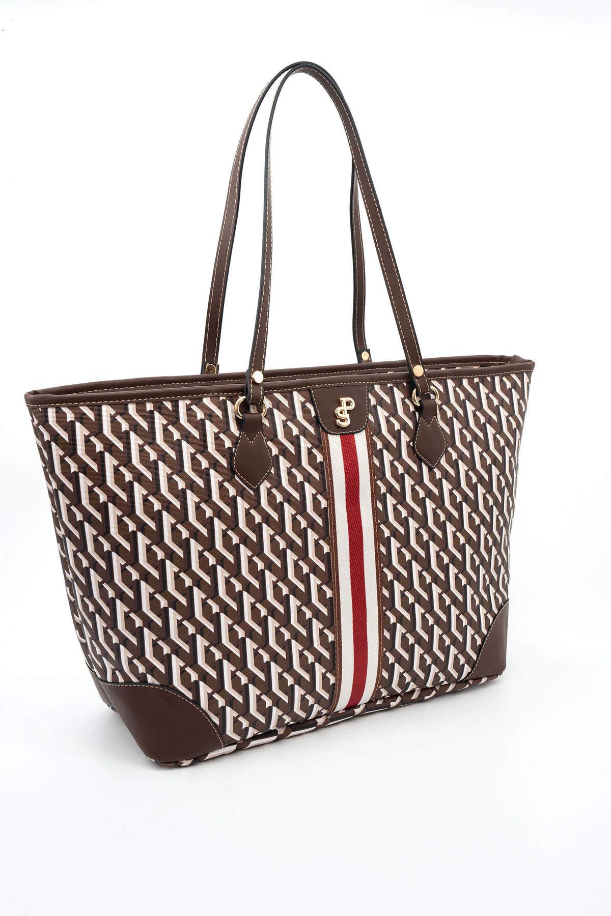 Silver & Polo Kahve  SP1169 Kadın Omuz Shopper Çanta