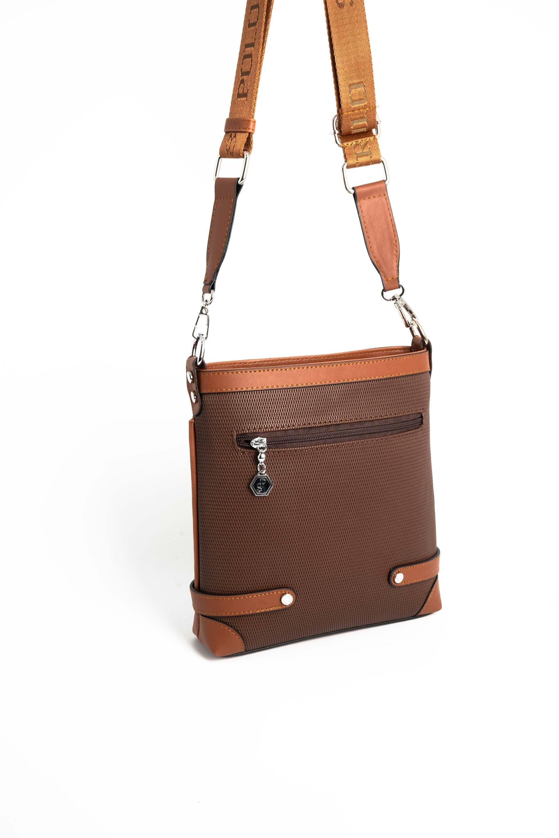 Silver & Polo Kahve - Taba SP1120 Kadın Çapraz Çanta