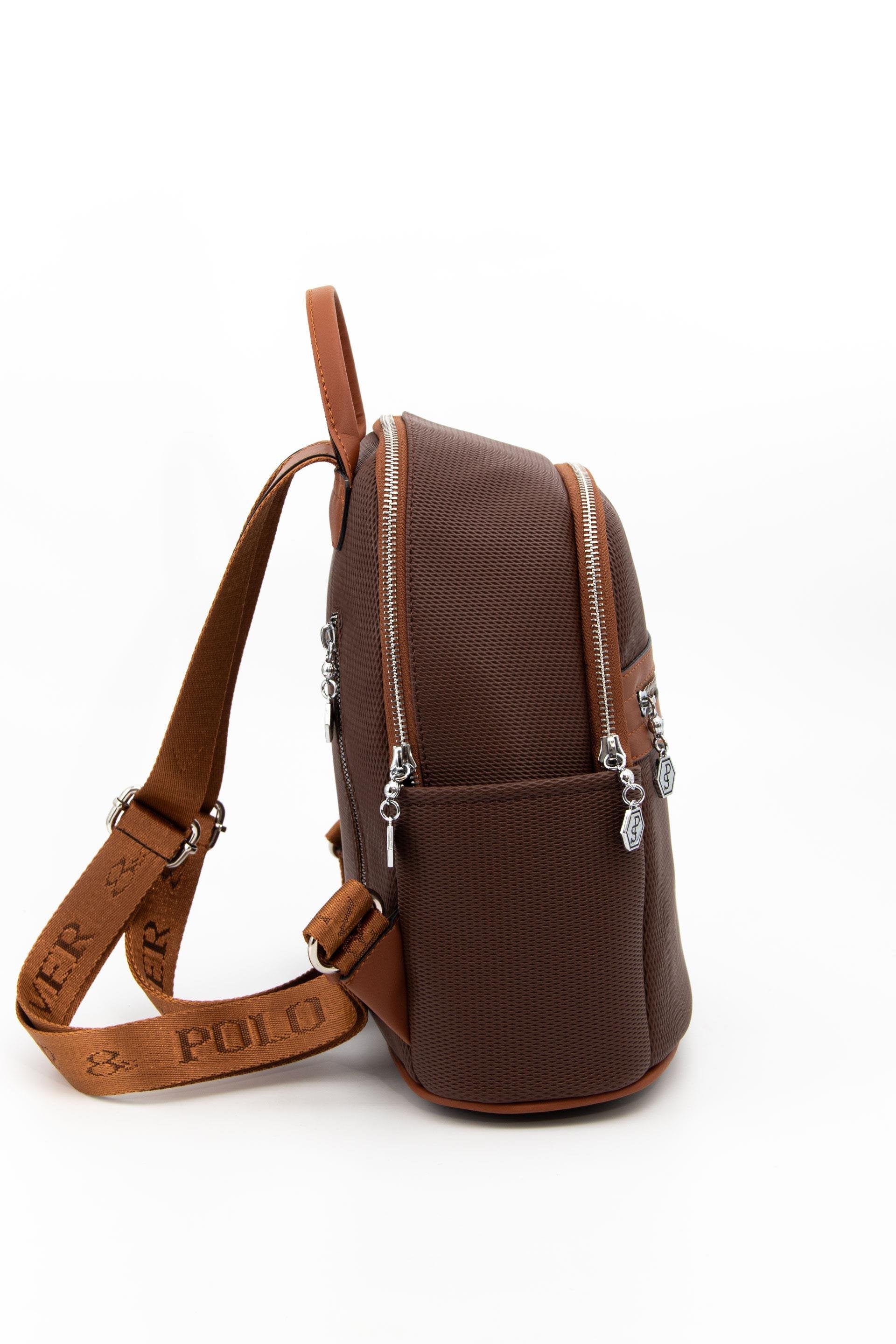 Silver & Polo Kahve - Taba SP1161 Kadın Sırt Çantası