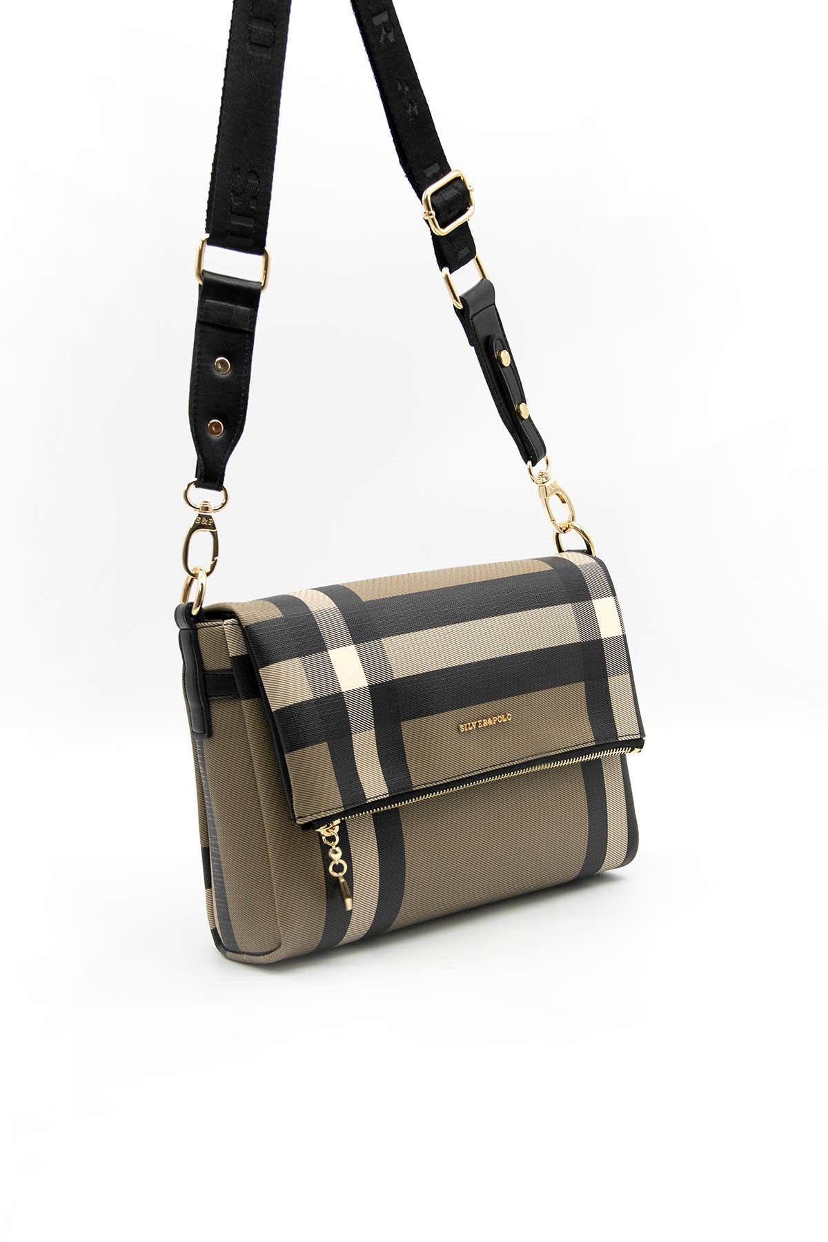 Silver & Polo Kahve - Siyah SP963 Kadın Çapraz Çanta