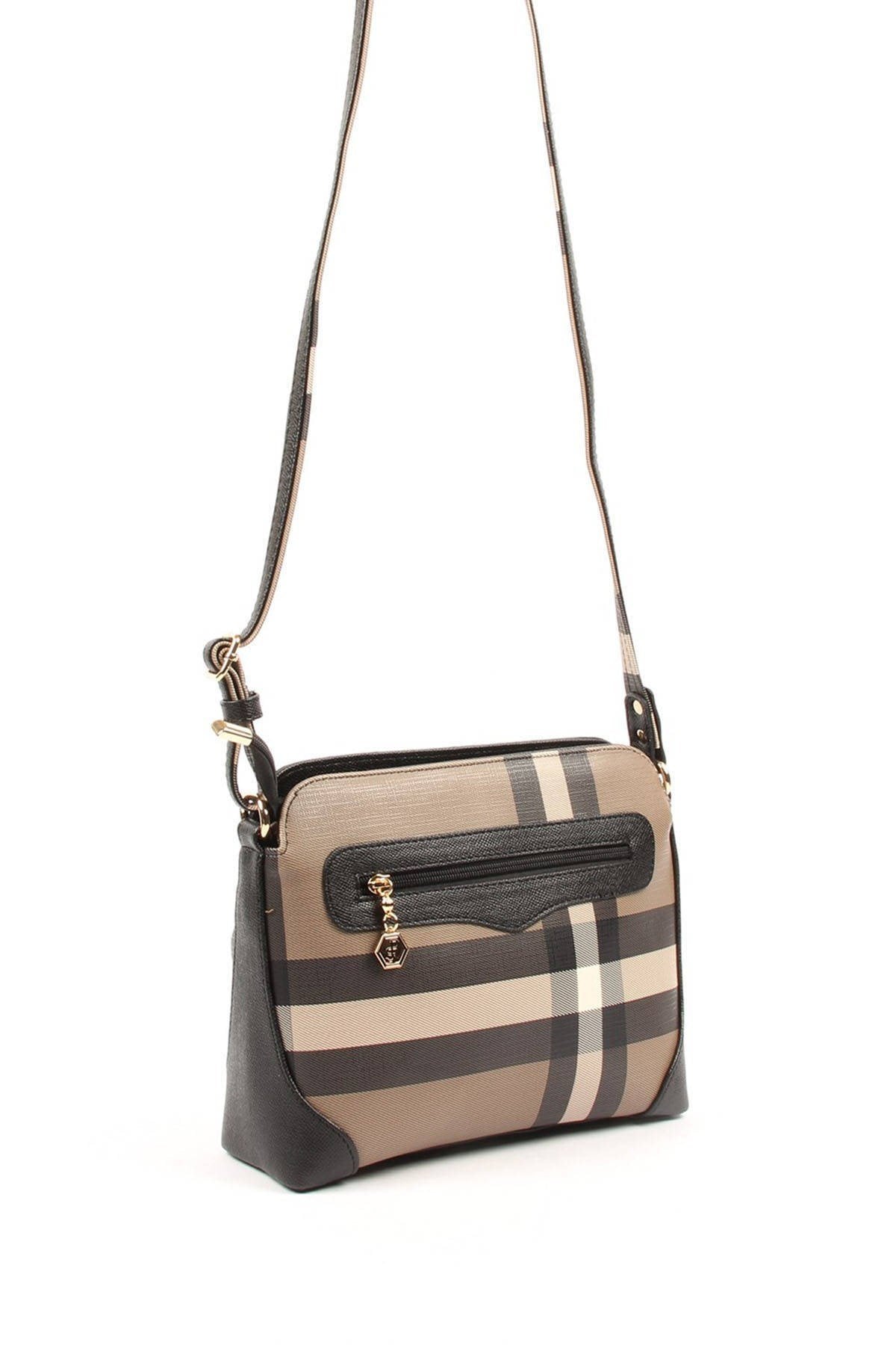 Silver & Polo Kahve - Siyah SP364 Kadın Çapraz Çanta