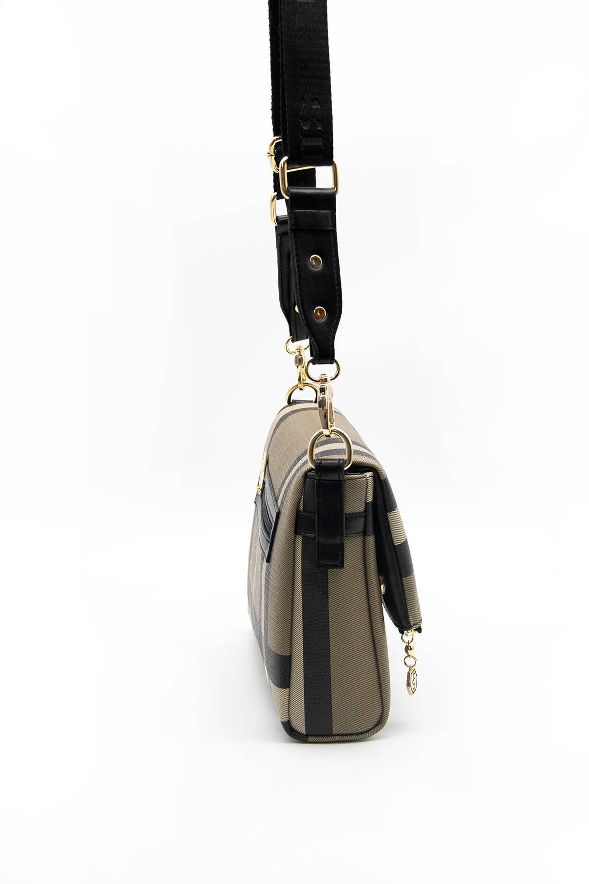 Silver & Polo Kahve - Siyah SP963 Kadın Çapraz Çanta