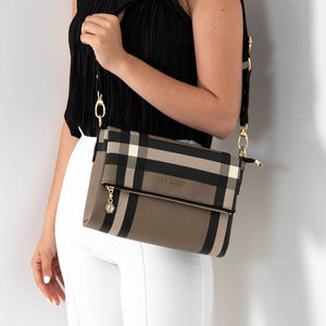 Silver & Polo Kahve - Siyah SP963 Kadın Çapraz Çanta