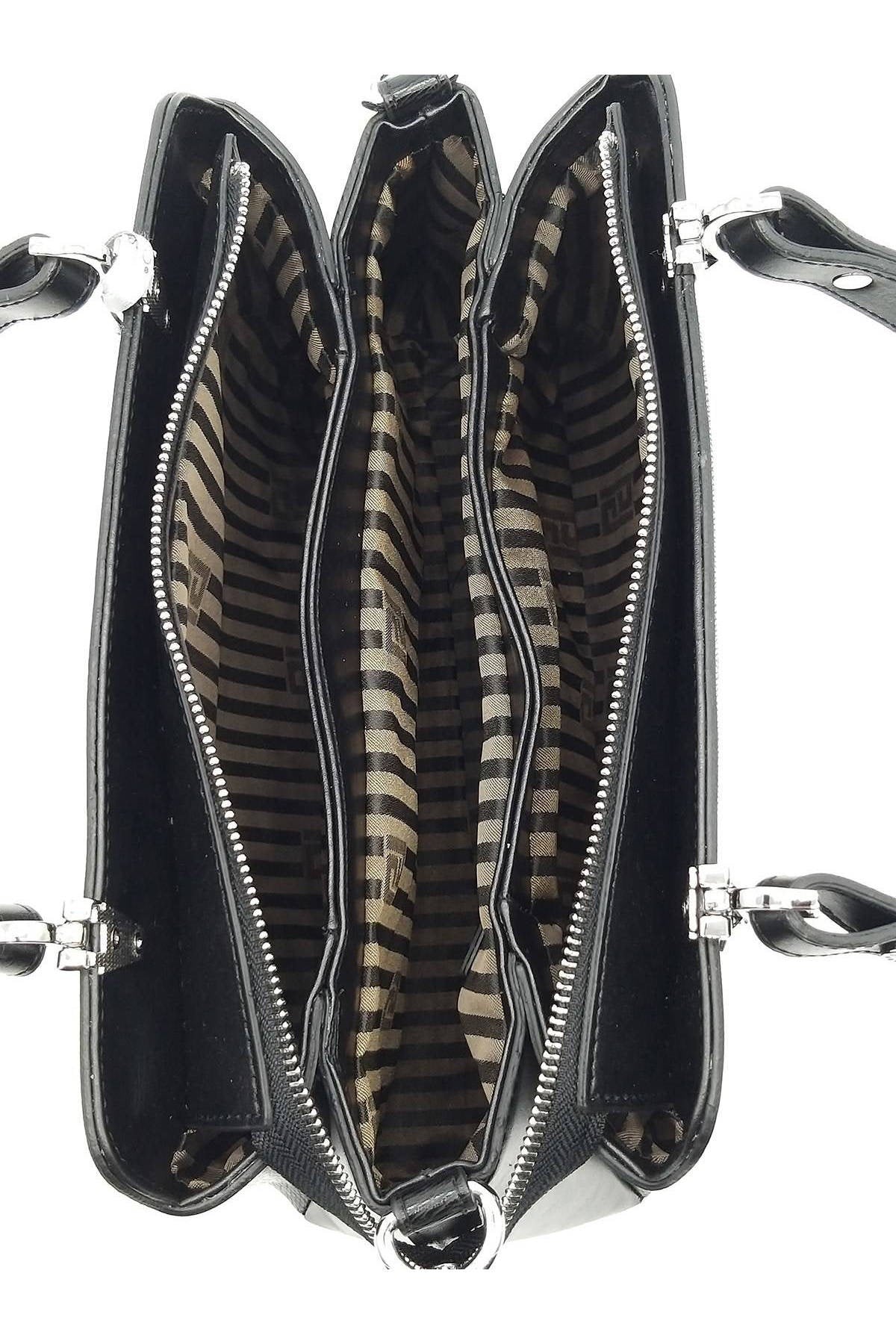 Silver & Polo Kahve - Siyah SP972 Kadın El Çantası