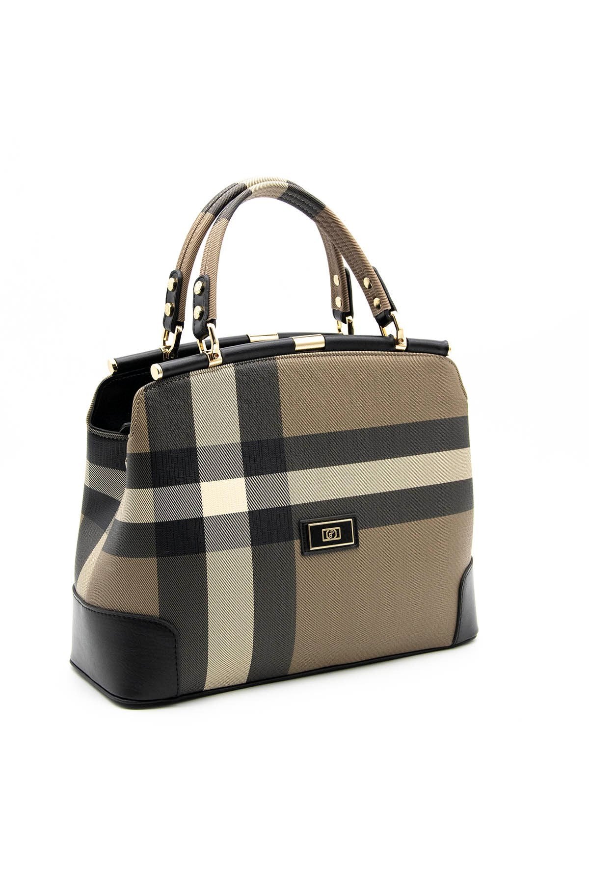 Silver & Polo Kahve - Siyah SP706 Kadın El Çantası