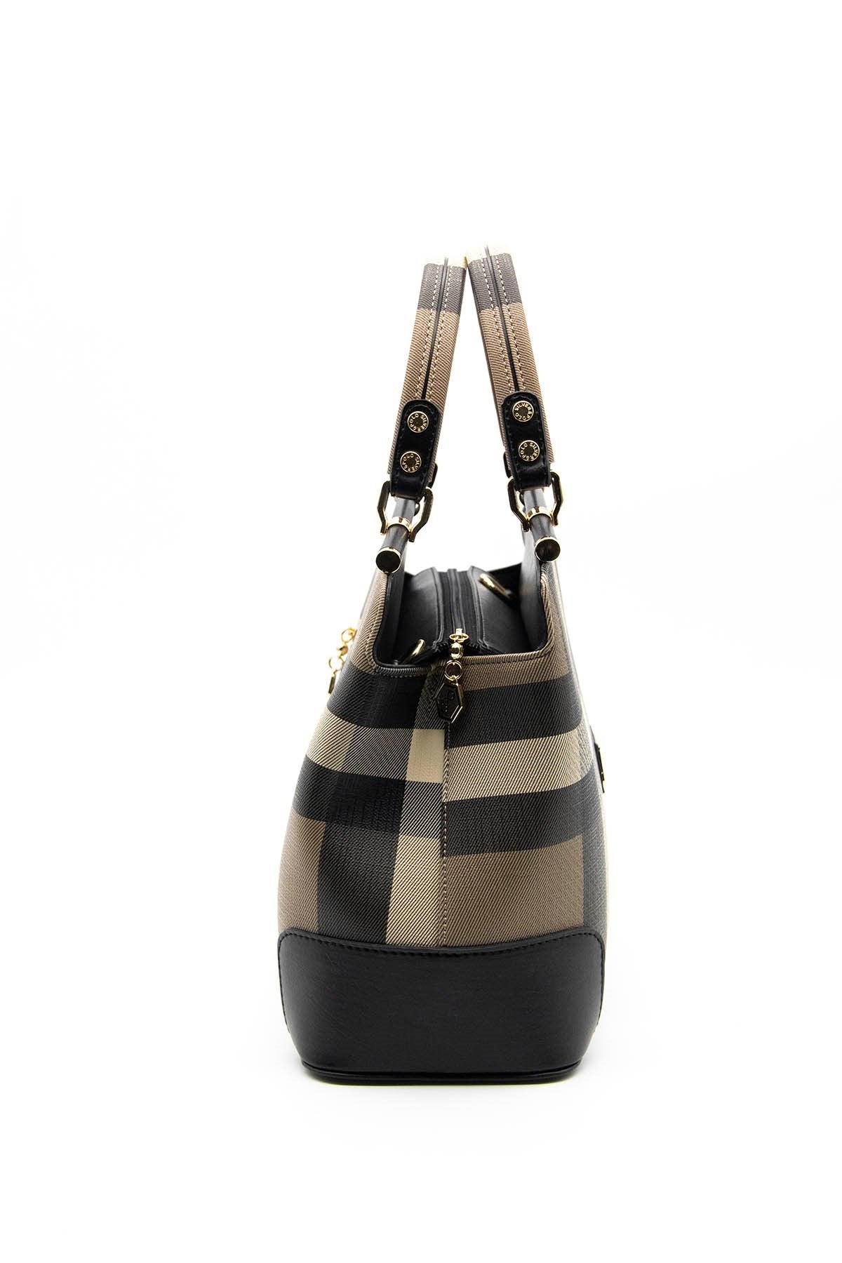 Silver & Polo Kahve - Siyah SP706 Kadın El Çantası