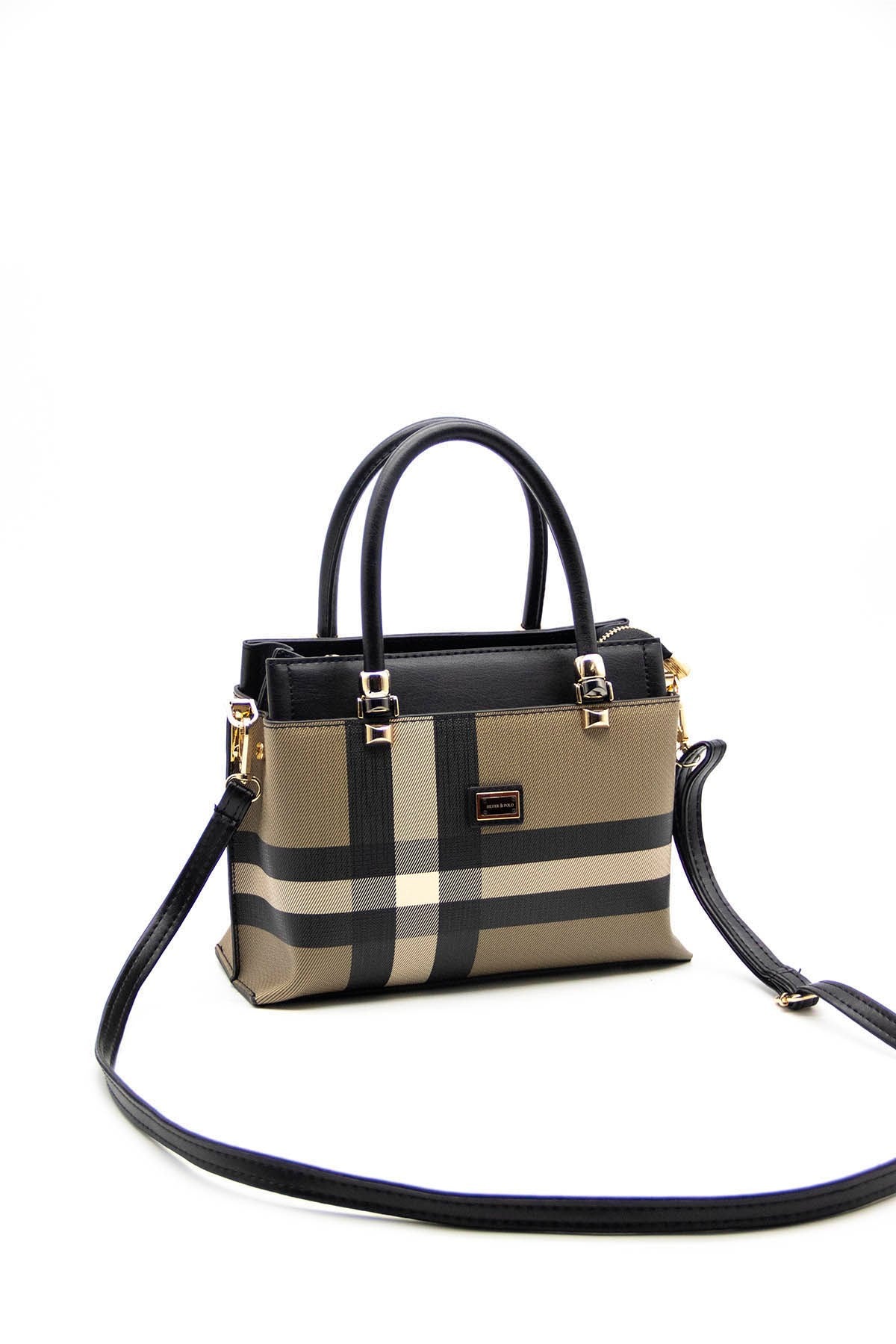 Silver & Polo Kahve - Siyah SP826 Kadın El Çantası