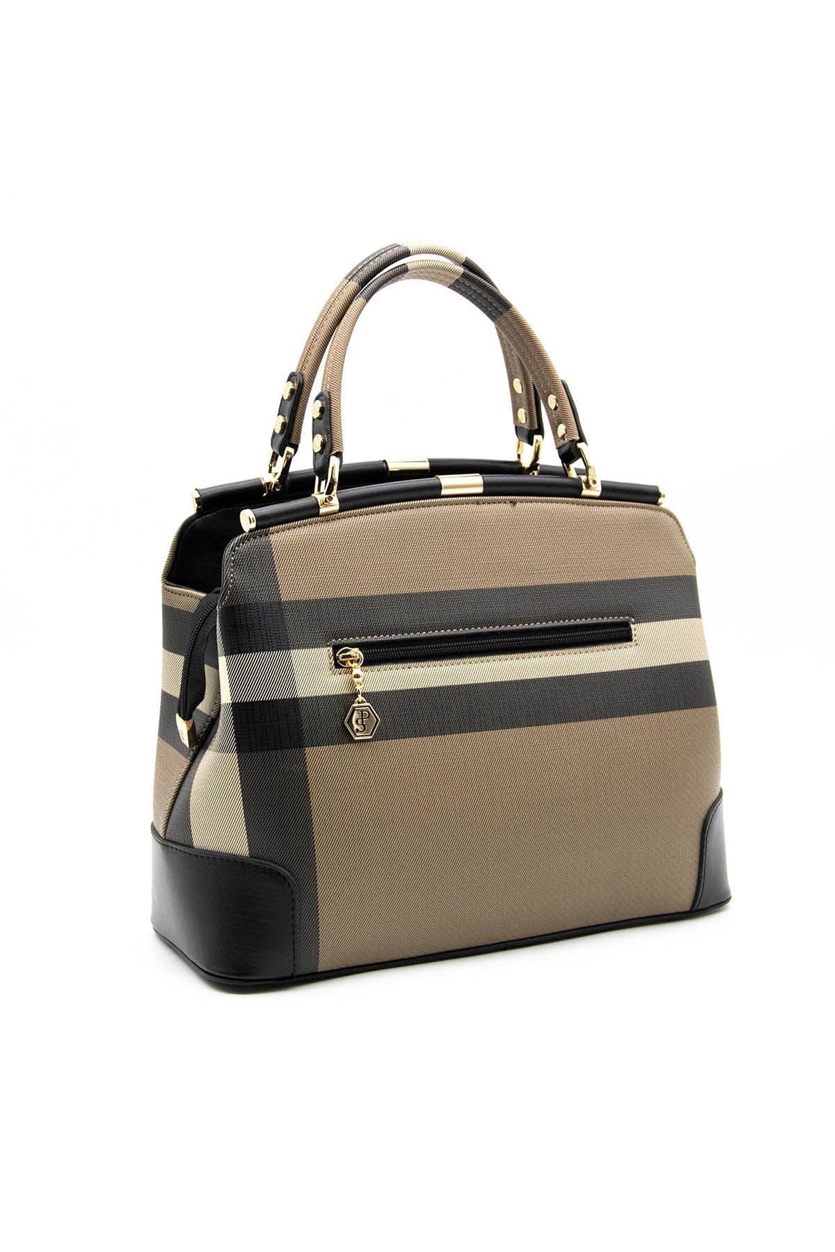 Silver & Polo Kahve - Siyah SP706 Kadın El Çantası