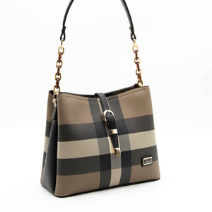 Silver & Polo Kahve - Siyah SP974 Kadın Omuz Çantası