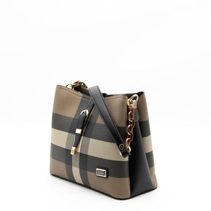 Silver & Polo Kahve - Siyah SP974 Kadın Omuz Çantası