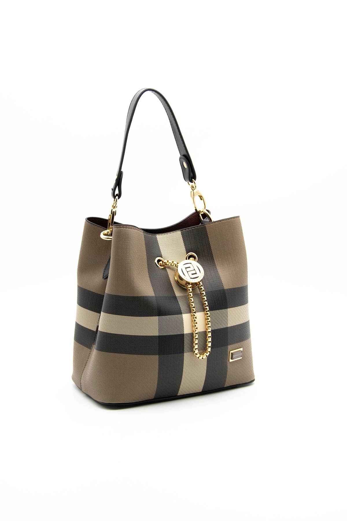 Silver & Polo Kahve - Siyah SP967 Kadın Çapraz Çanta