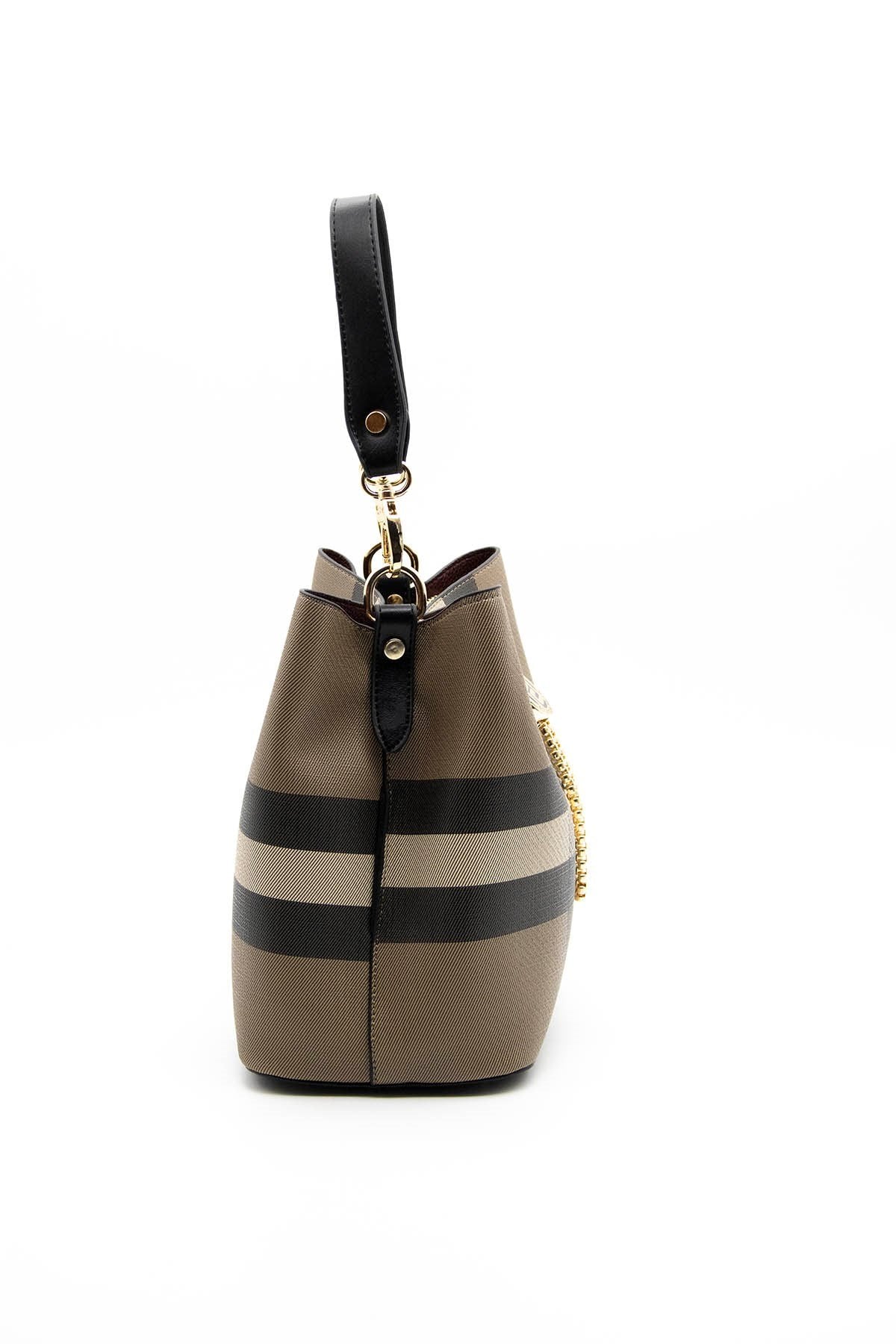 Silver & Polo Kahve - Siyah SP967 Kadın Çapraz Çanta