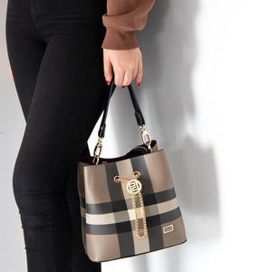 Silver & Polo Kahve - Siyah SP967 Kadın Çapraz Çanta