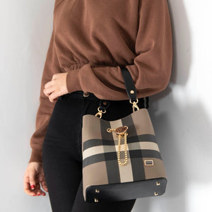 Silver & Polo Kahve - Siyah SP967 Kadın Çapraz Çanta