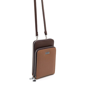 Silver & Polo Karamel - Kahve SP1011 Kadın Askılı Cüzdanlı Telefon Çantası