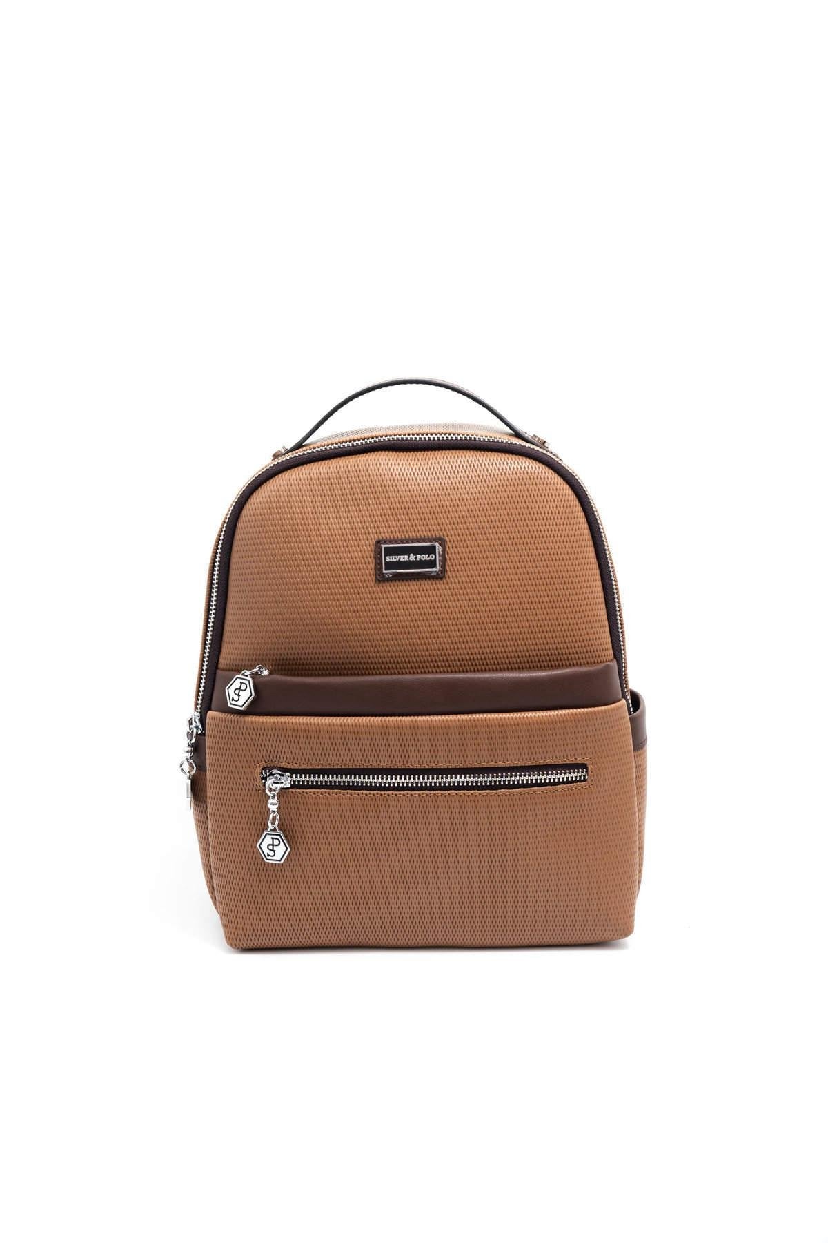 Silver & Polo Karamel - Kahve SP1061 Kadın Sırt Çantası