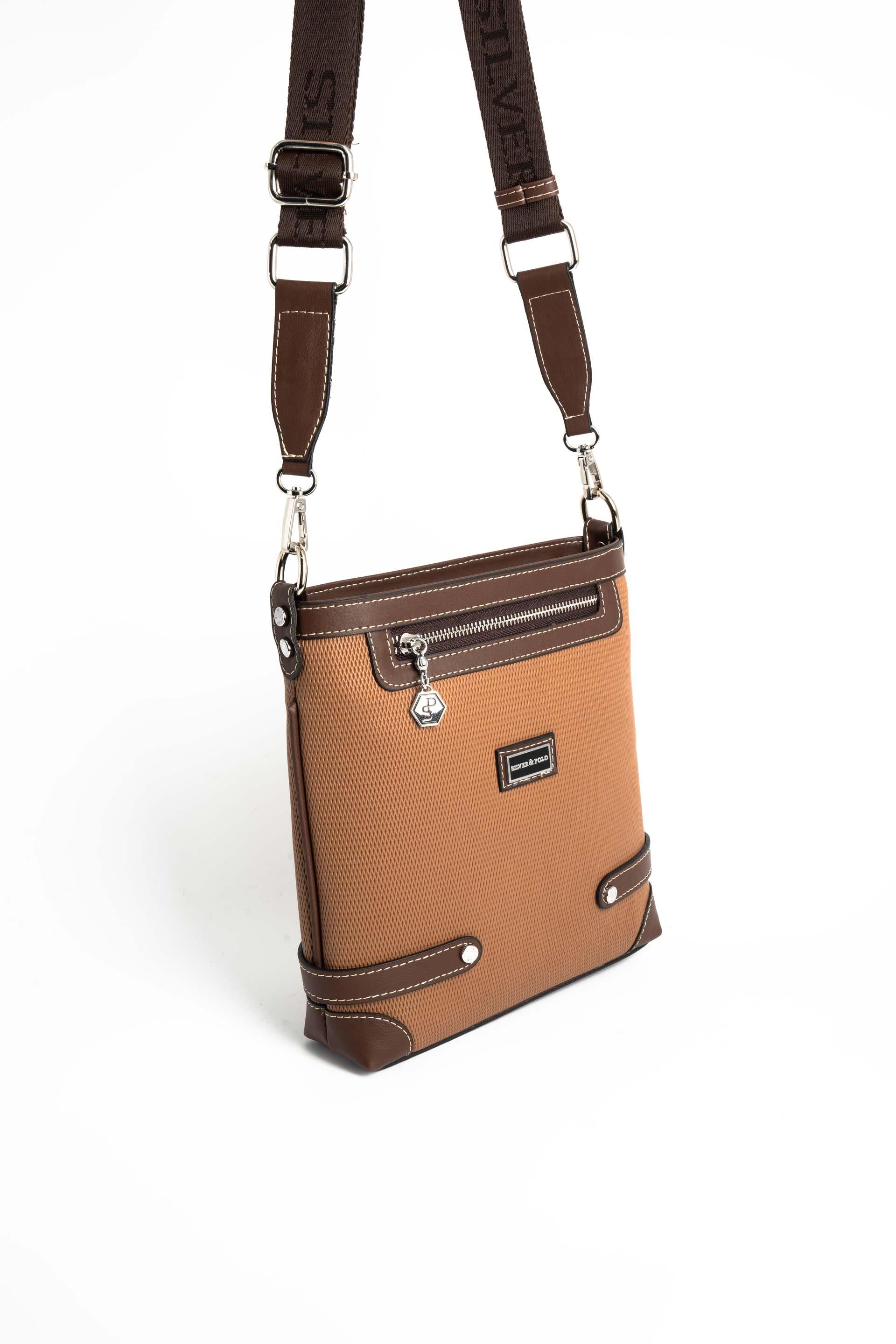 Silver & Polo Karamel - Kahve SP1120 Kadın Çapraz Çanta