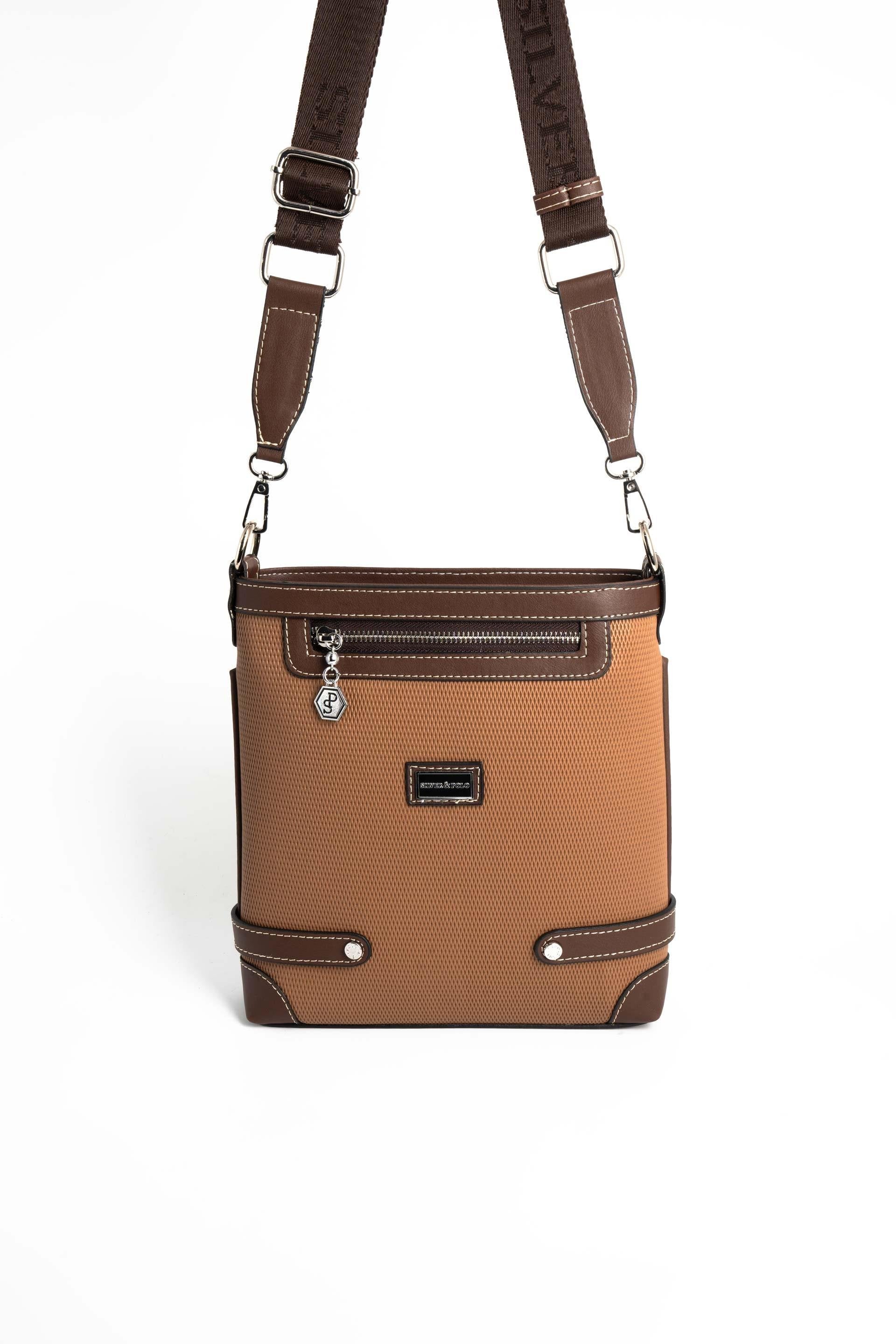 Silver & Polo Karamel - Kahve SP1120 Kadın Çapraz Çanta