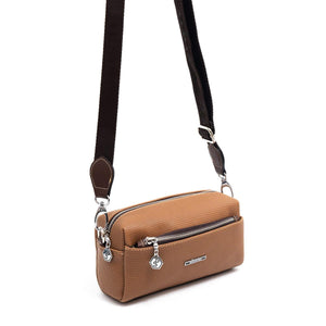 Silver & Polo Karamel - Kahve SP1142 Kadın Çapraz Çanta