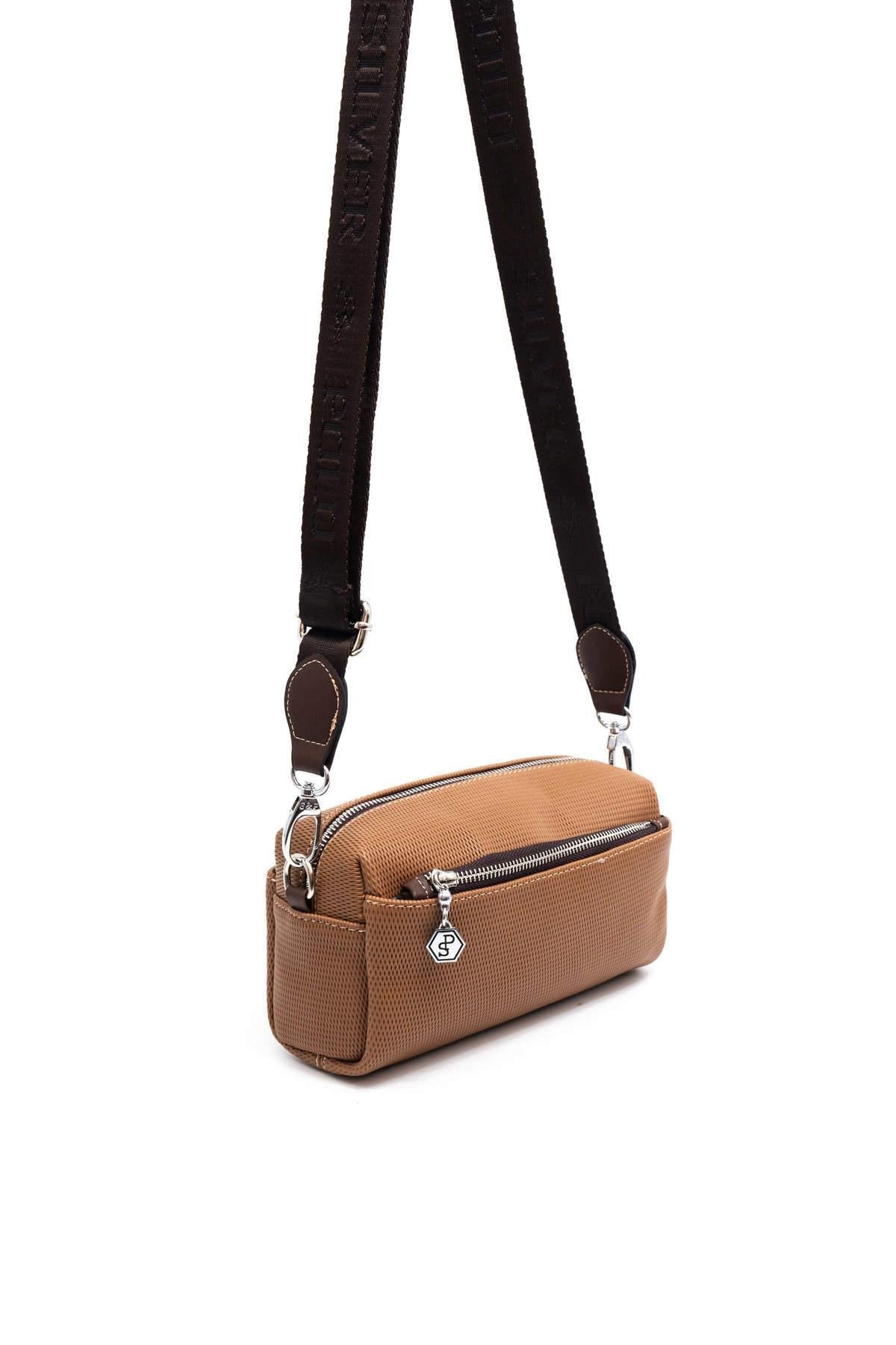 Silver & Polo Karamel - Kahve SP1142 Kadın Çapraz Çanta
