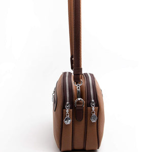 Silver & Polo Karamel - Kahve SP745 Kadın Çapraz Çanta