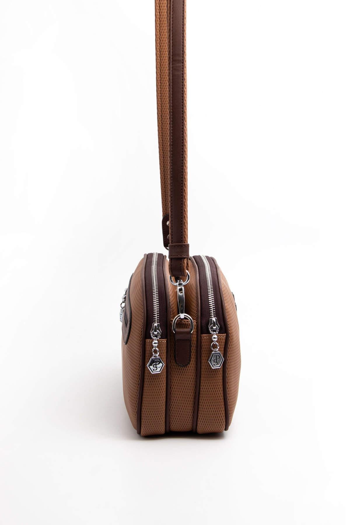 Silver & Polo Karamel - Kahve SP745 Kadın Çapraz Çanta