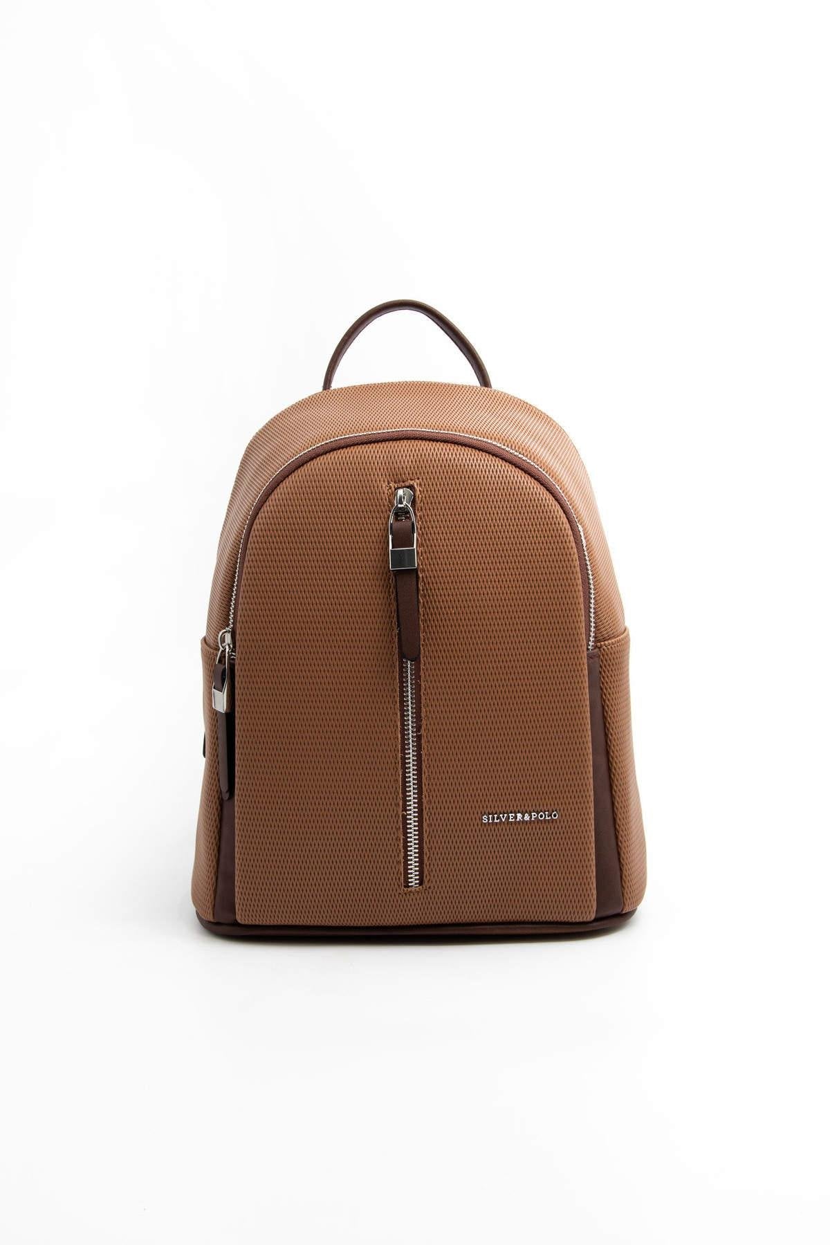 Silver & Polo Karamel - Kahve SP901 Kadın Sırt Çantası