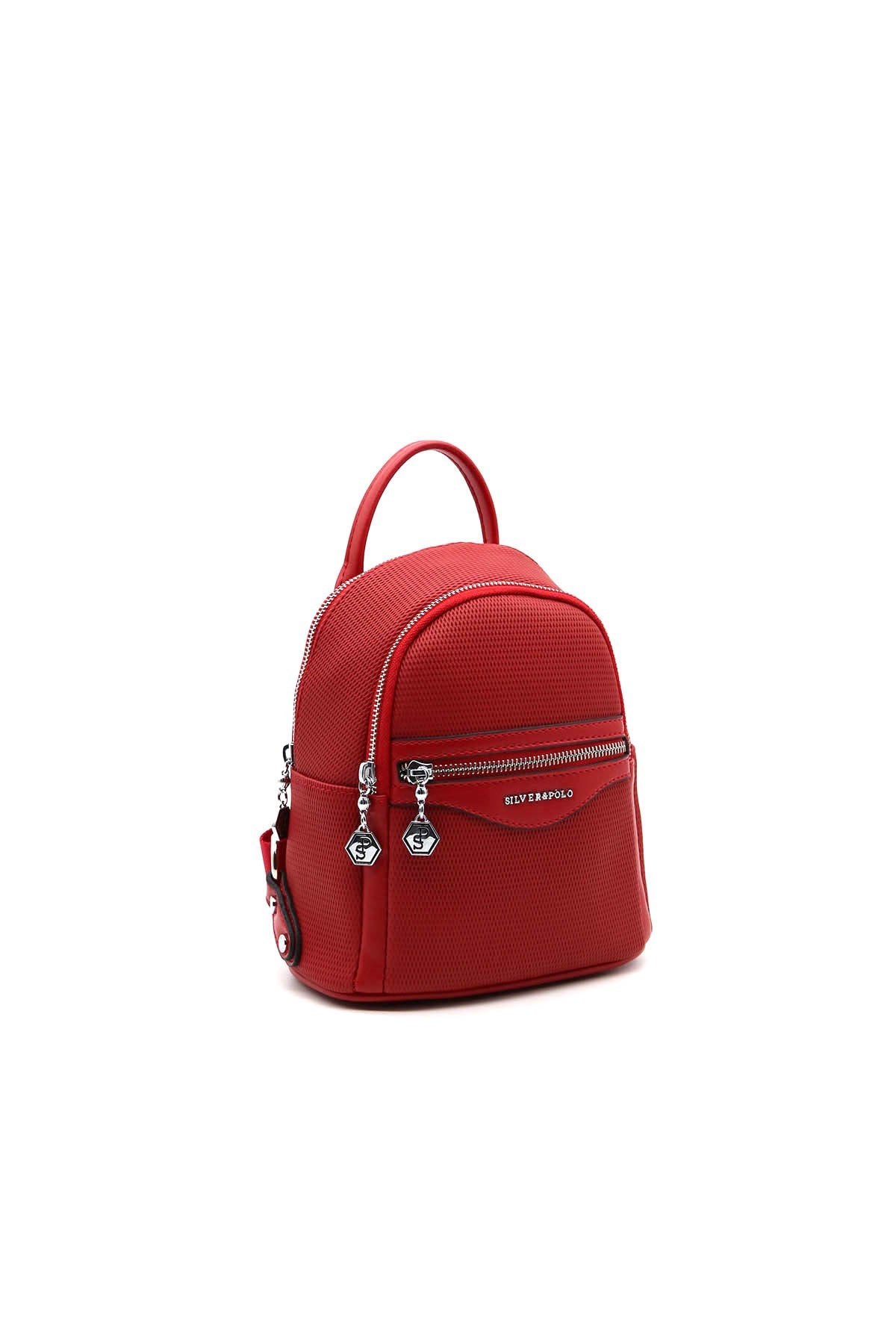 Silver & Polo Kırmızı - Kırmızı SP983 Kadın Sırt Çantası