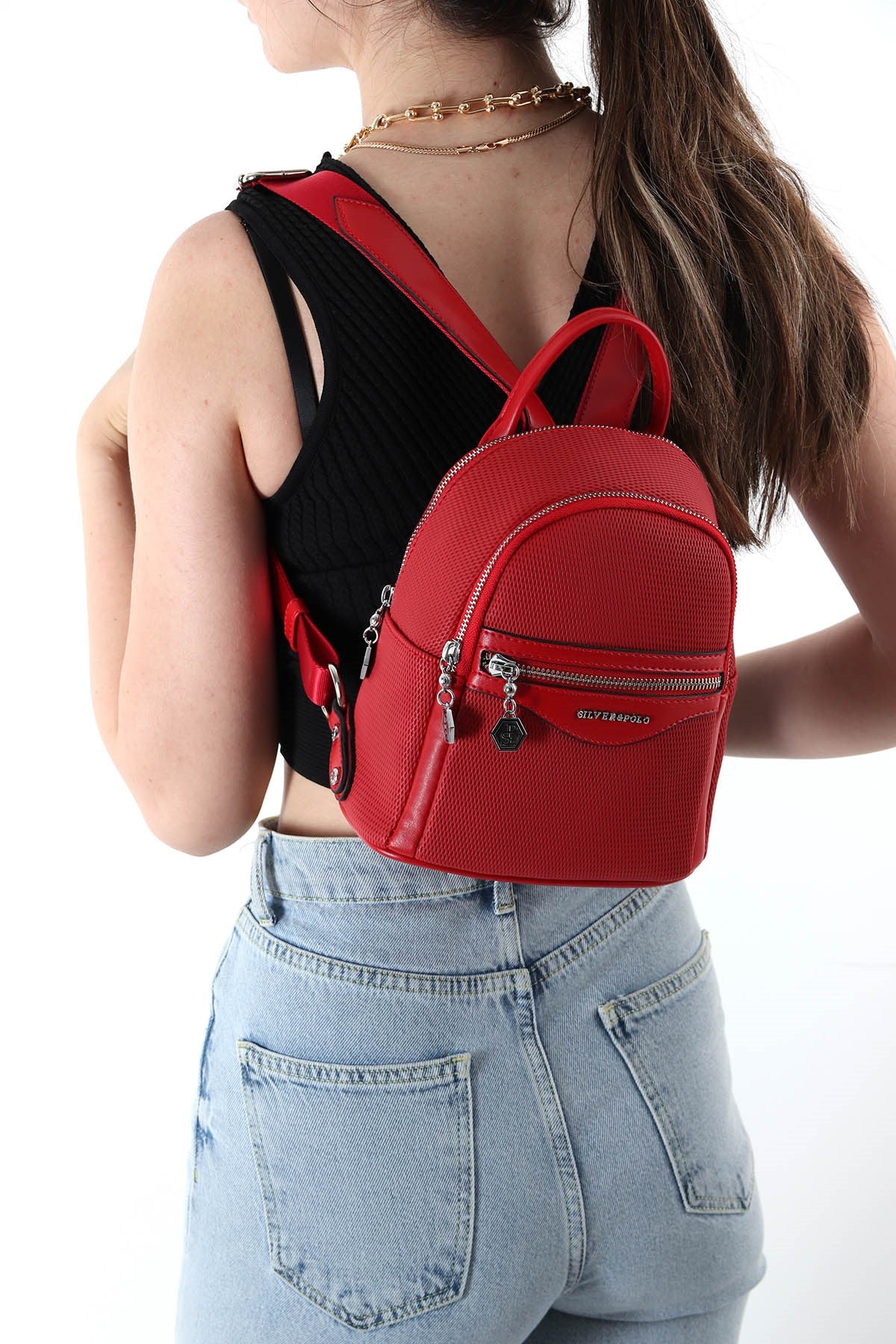 Silver & Polo Kırmızı - Kırmızı SP983 Kadın Sırt Çantası