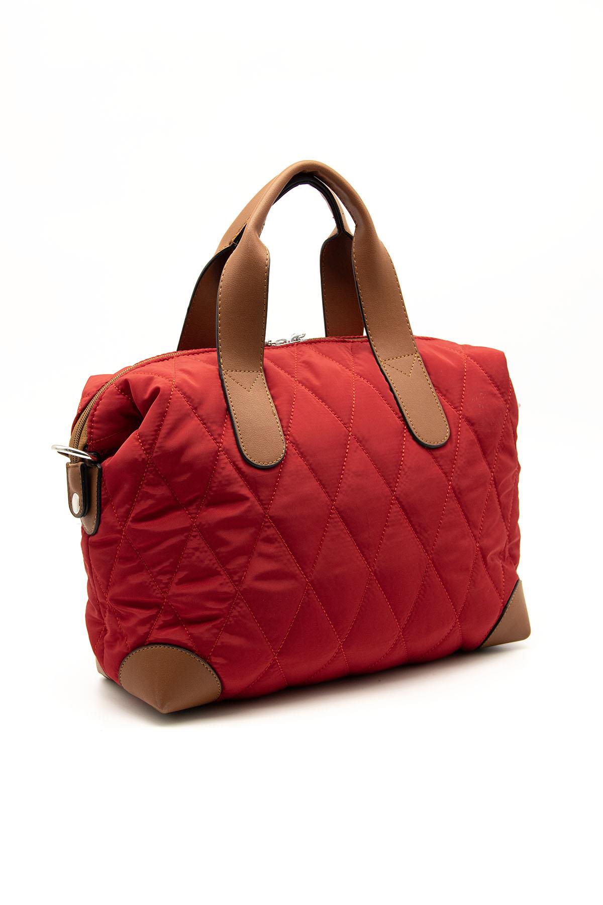 Silver & Polo Kırmızı - Taba SP1152 Kadın Seyahat Çantası