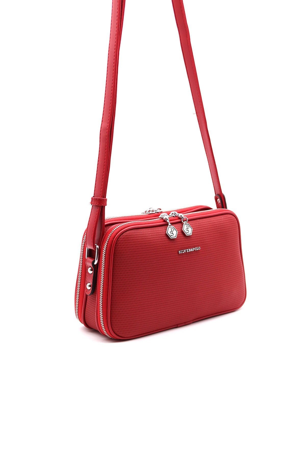 Silver & Polo Kırmızı - Kırmızı SP899 Kadın Çapraz Çanta