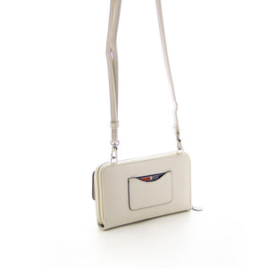 Silver & Polo Koyu Bej - Kemik SP921 Kadın Askılı Cüzdanlı Telefon Çantası