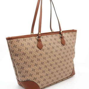 Silver & Polo Koyu Bej - Taba SP1169 Kadın Omuz Shopper Çanta