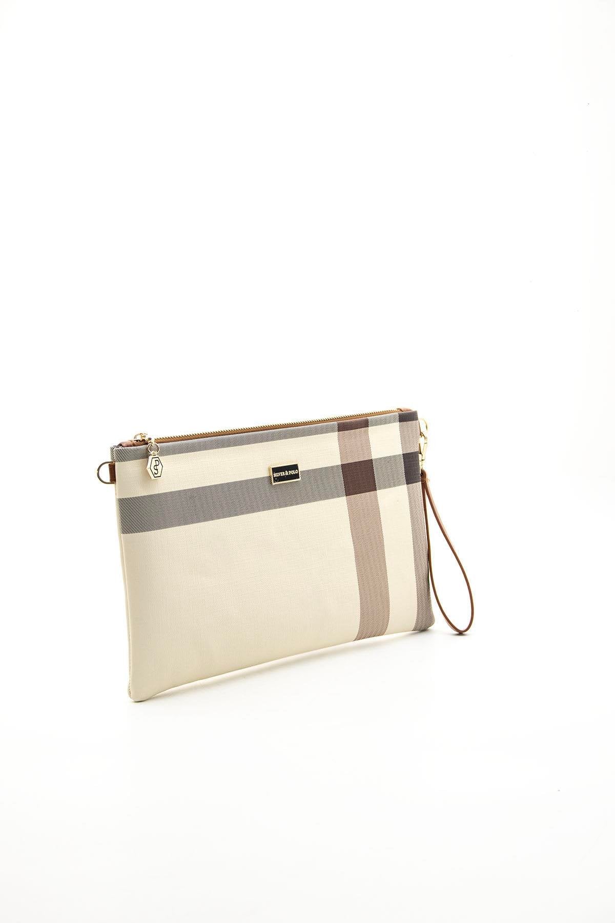 Silver & Polo Krem - Taba SP1034 Kadın Portföy & Clutch