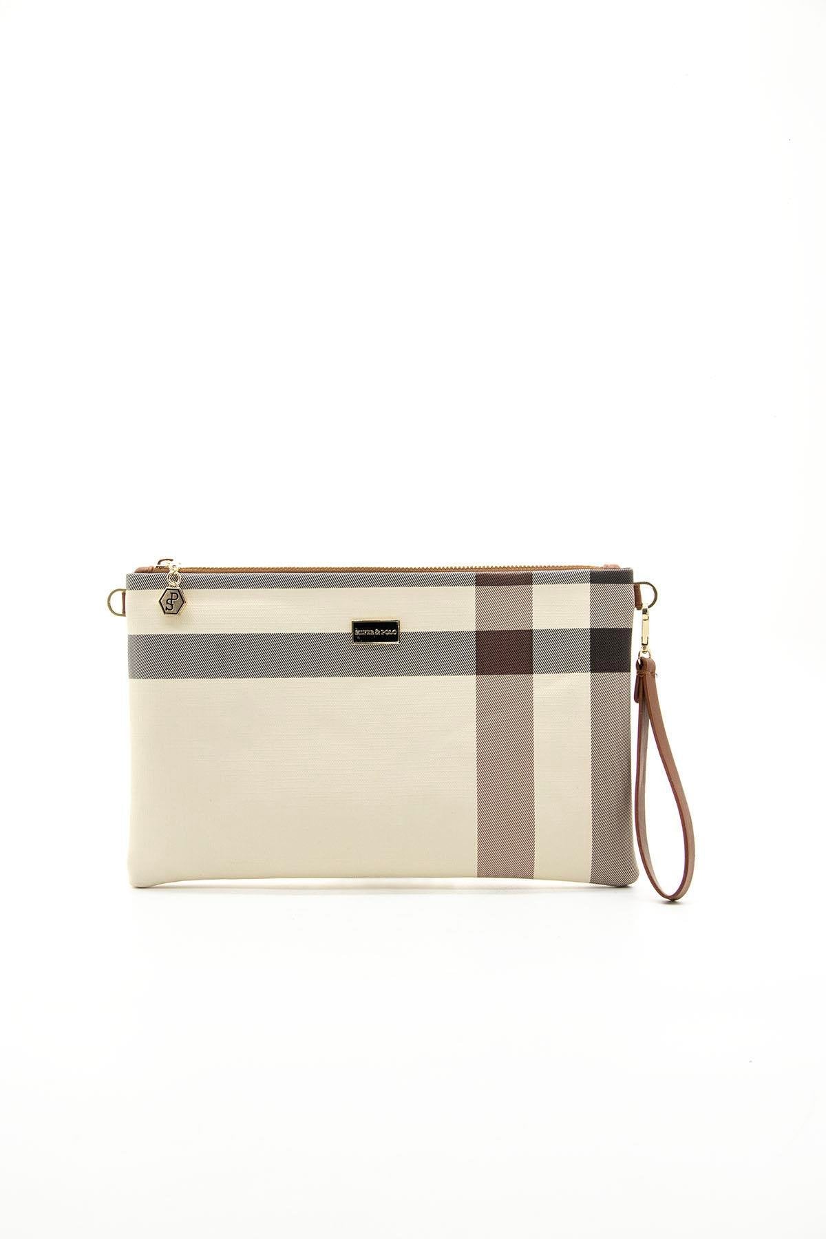 Silver & Polo Krem - Taba SP1034 Kadın Portföy & Clutch