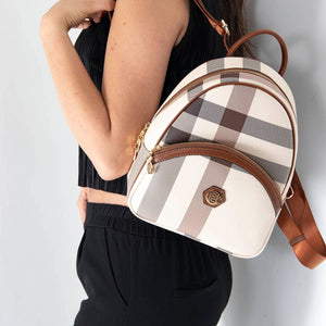 Silver & Polo Krem - Taba SP945 Kadın Sırt Çantası