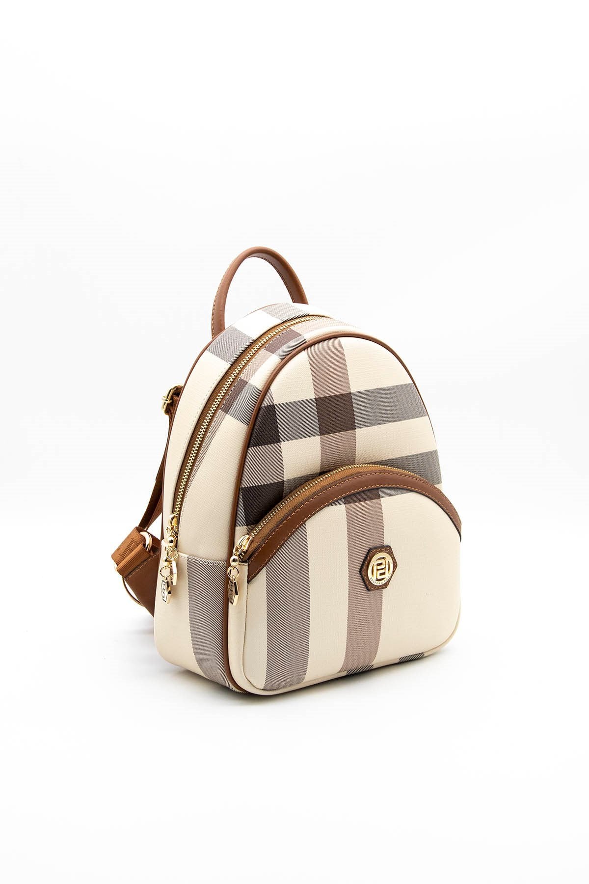 Silver & Polo Krem - Taba SP945 Kadın Sırt Çantası