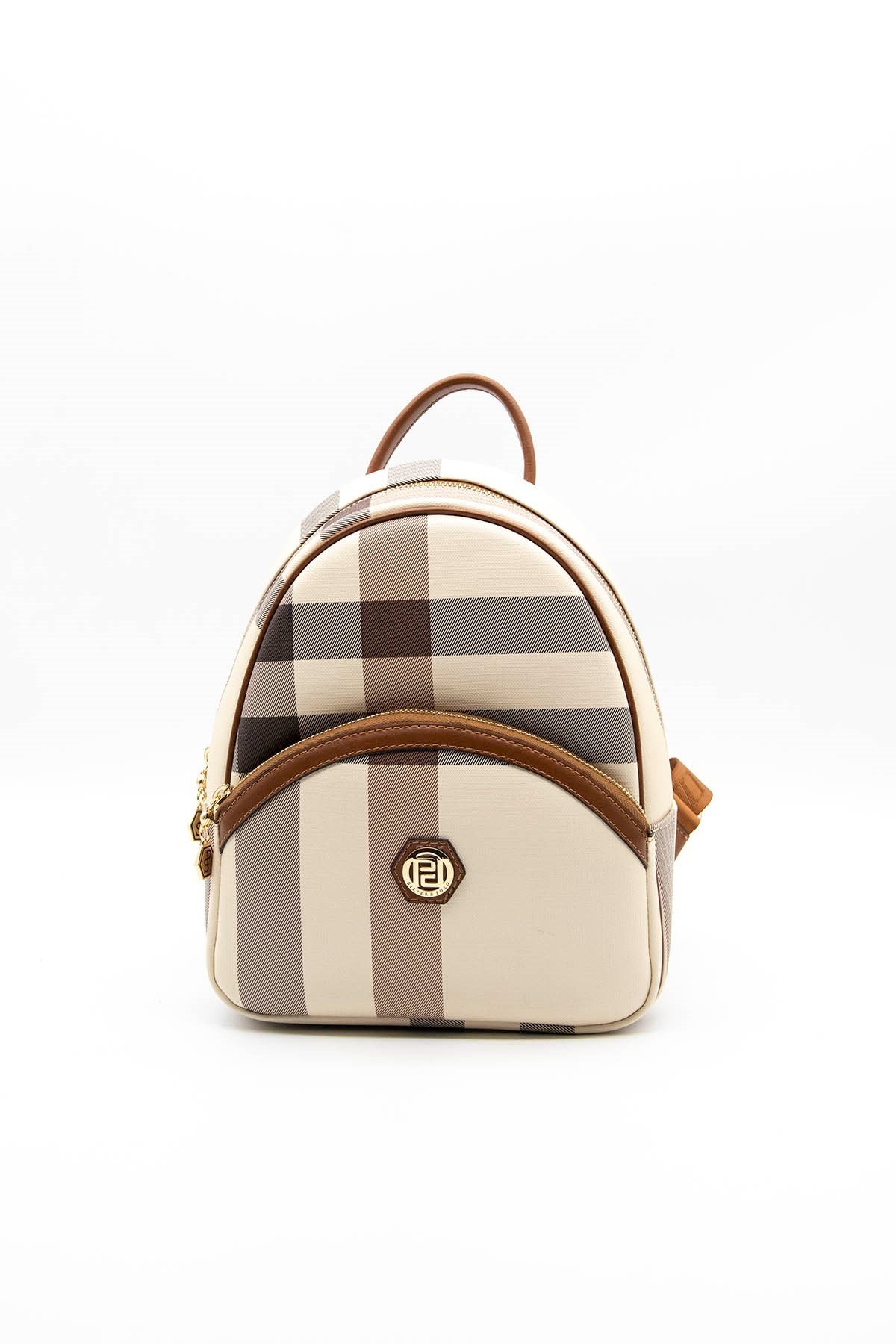 Silver & Polo Krem - Taba SP945 Kadın Sırt Çantası