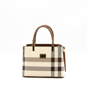 Silver & Polo Krem - Taba SP987 Kadın El Çantası