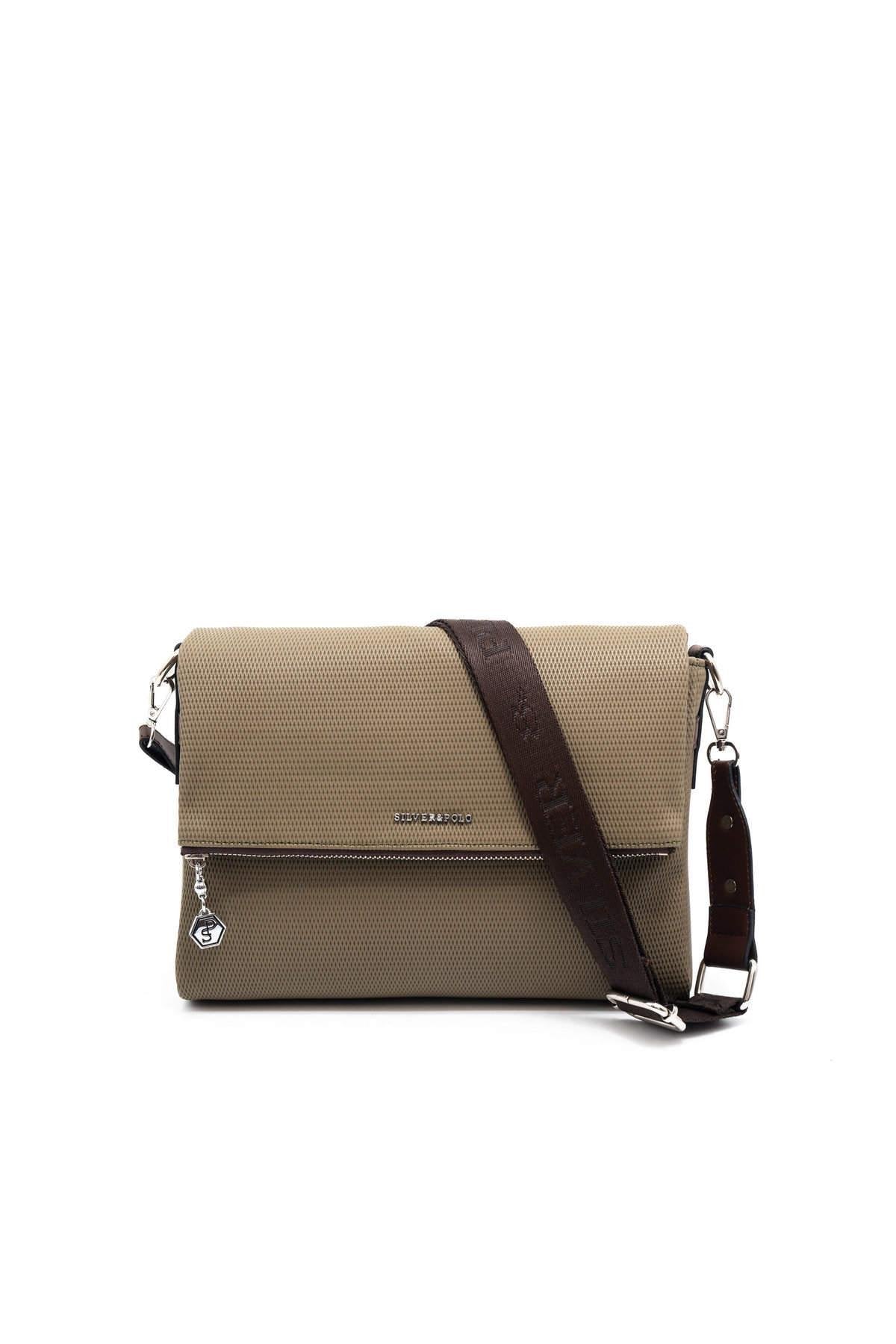 Silver & Polo L.Haki - Kahve SP963 Kadın Çapraz Çanta