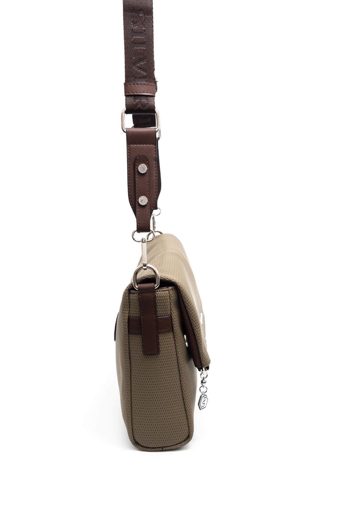 Silver & Polo L.Haki - Kahve SP963 Kadın Çapraz Çanta