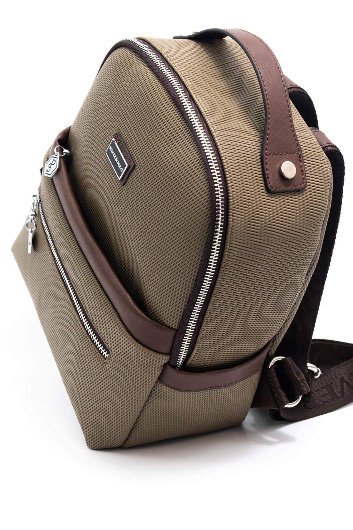 Silver & Polo L.Haki - Kahve SP1061 Kadın Sırt Çantası
