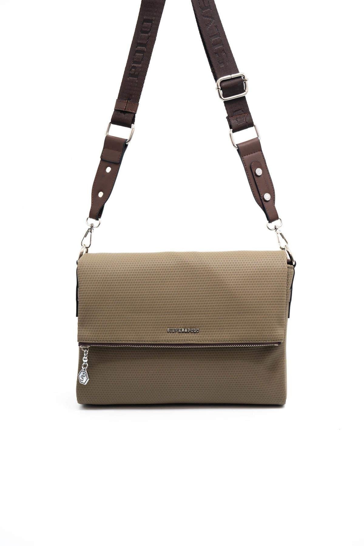 Silver & Polo L.Haki - Kahve SP963 Kadın Çapraz Çanta