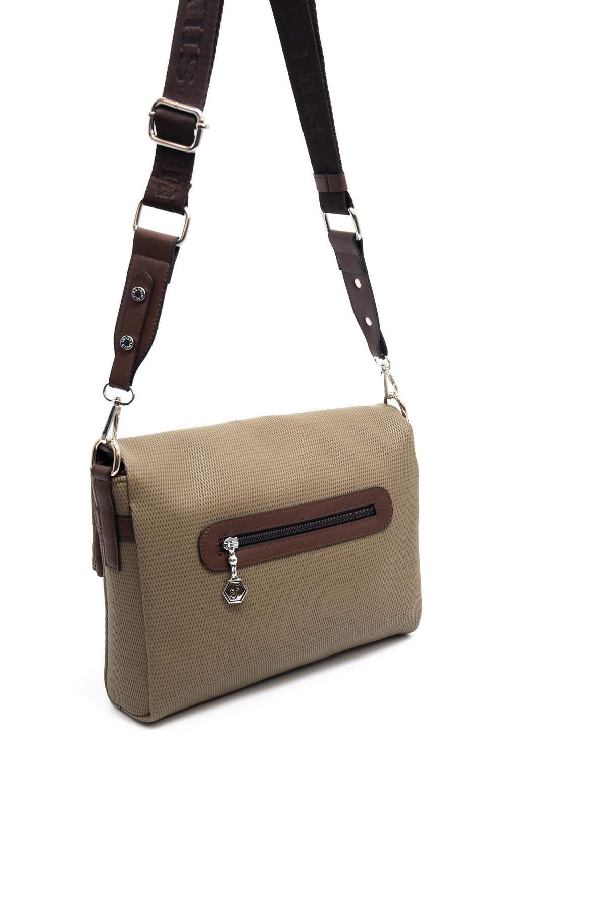 Silver & Polo L.Haki - Kahve SP963 Kadın Çapraz Çanta