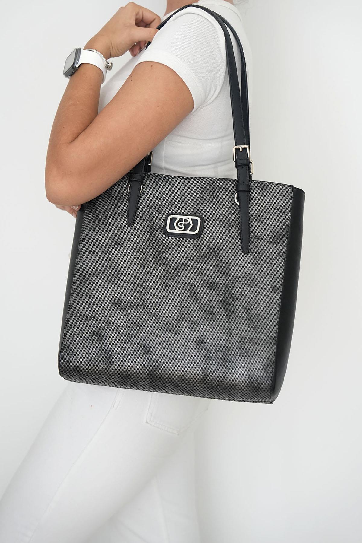 Silver & Polo M.gümüş - Siyah SP1096 Kadın Omuz Çantası