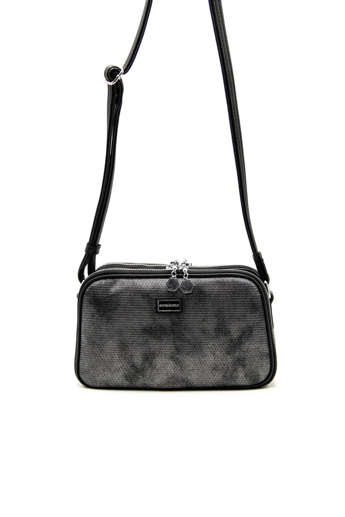 Silver & Polo M.gümüş - Siyah SP899 Kadın Çapraz Çanta