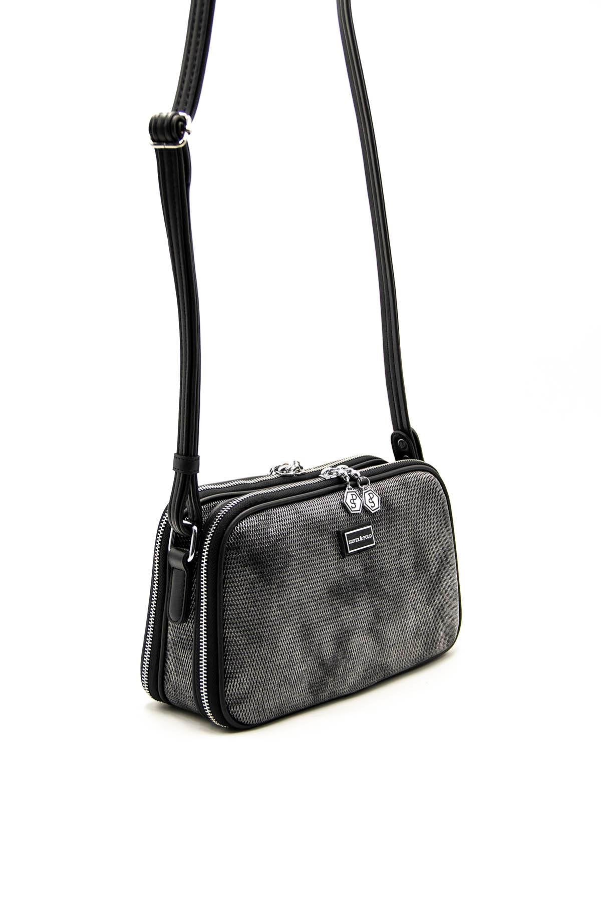 Silver & Polo M.gümüş - Siyah SP899 Kadın Çapraz Çanta