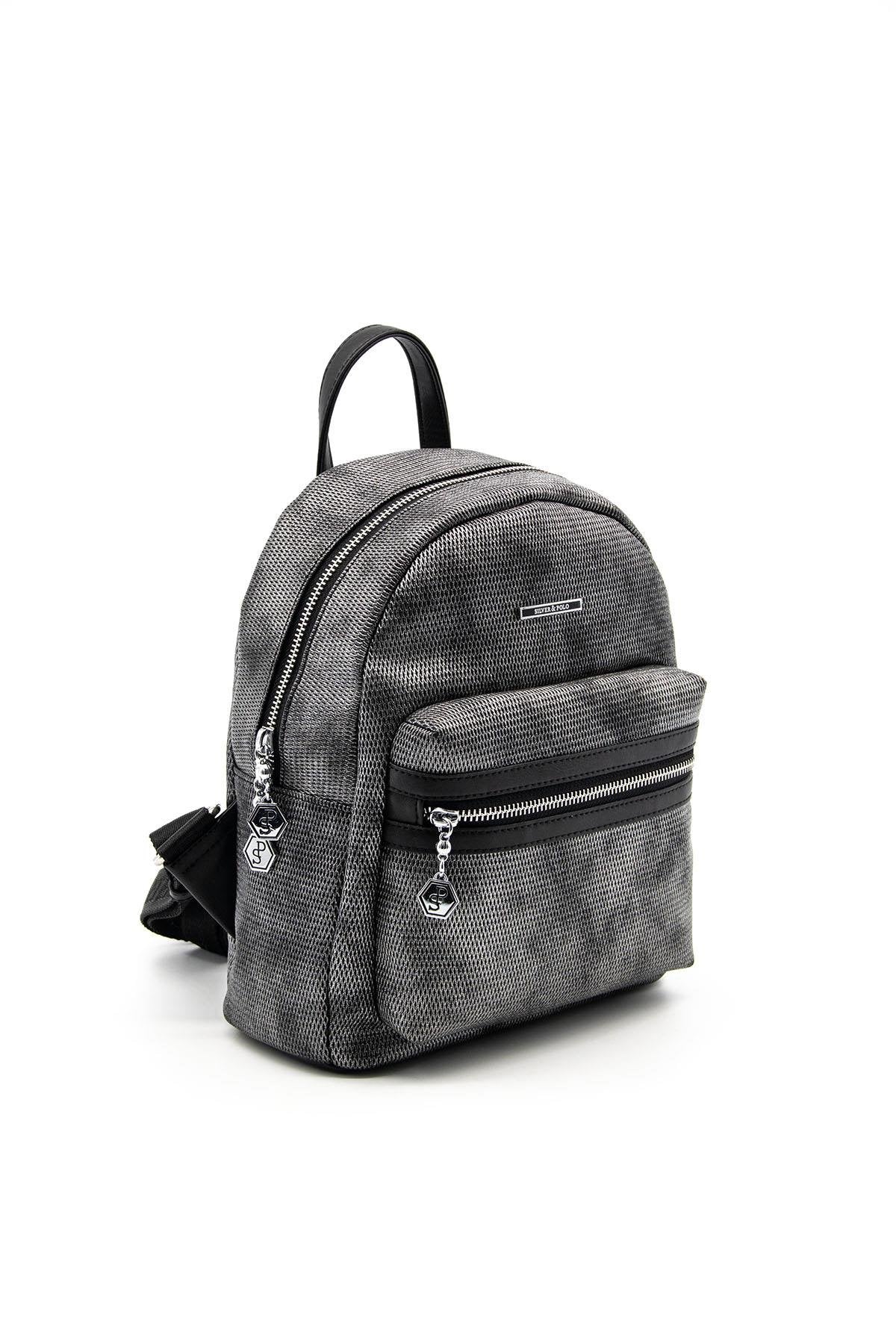 Silver & Polo M.gümüş - Siyah SP1146 Kadın Sırt Çantası